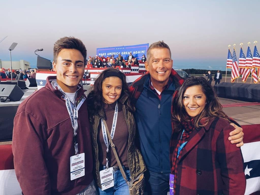 Evita Duffy and Michael Alfonso with Sean Duffy and Rachel Campos-Duffy