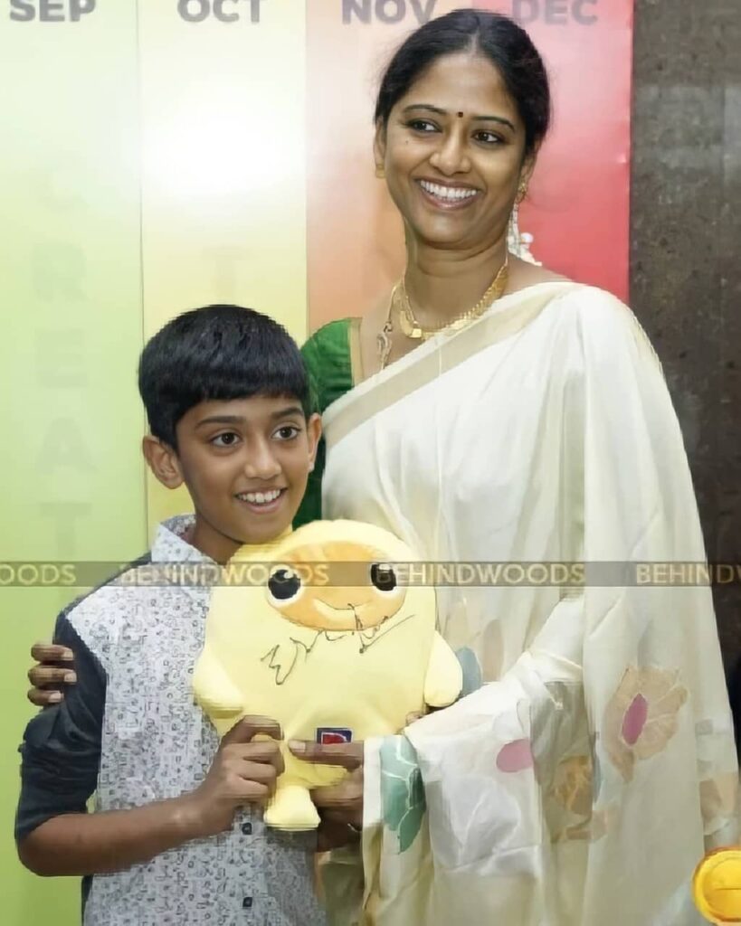 Eswari Rao with her son