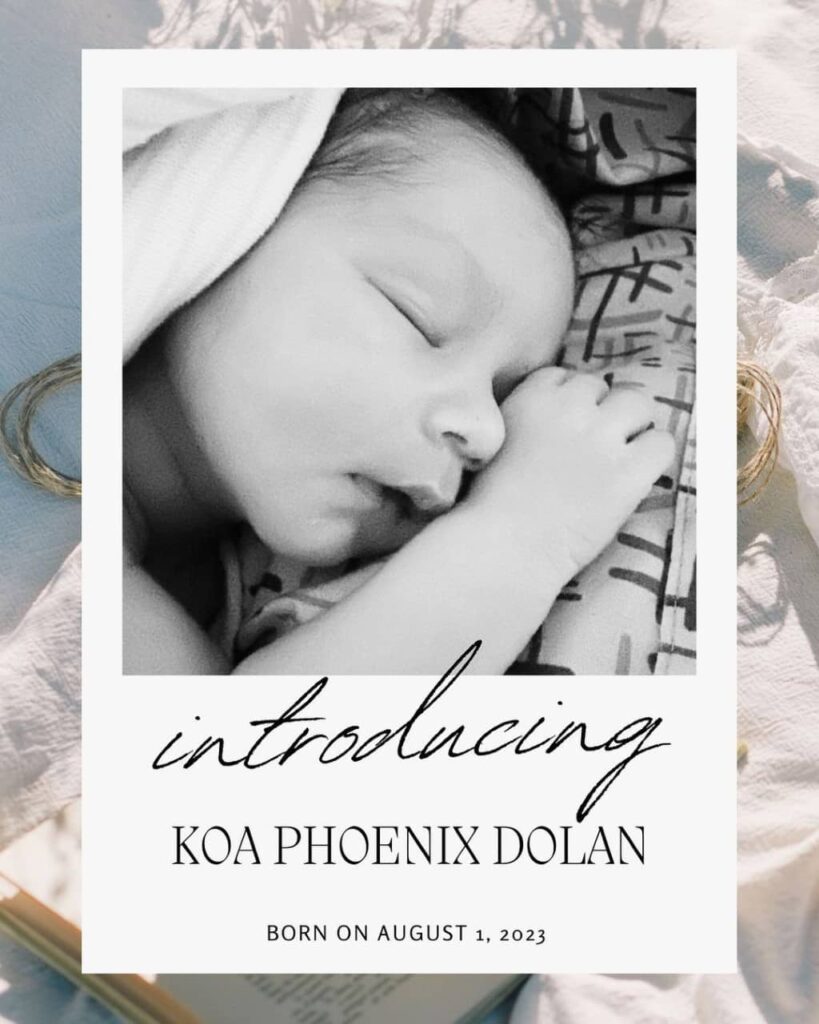 Ilena D'Cruz baby Koa Phoenix Dolan