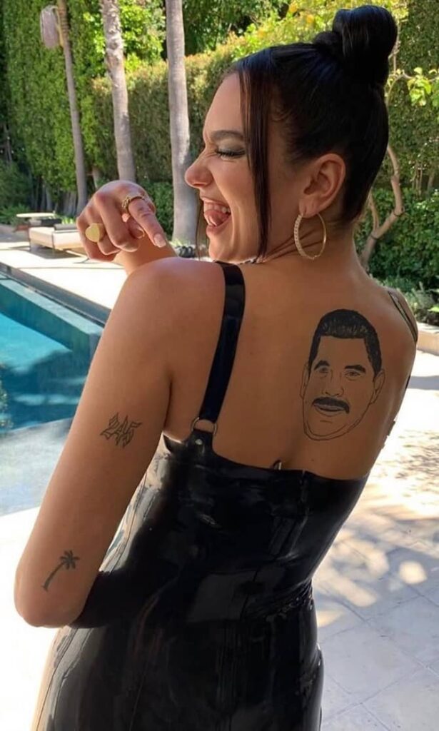 Dua Lipa Palm Tree Tattoo