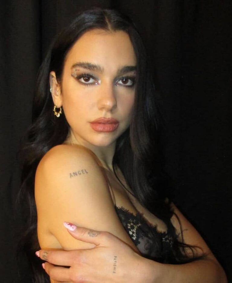Dua Lipa Angel Tattoos