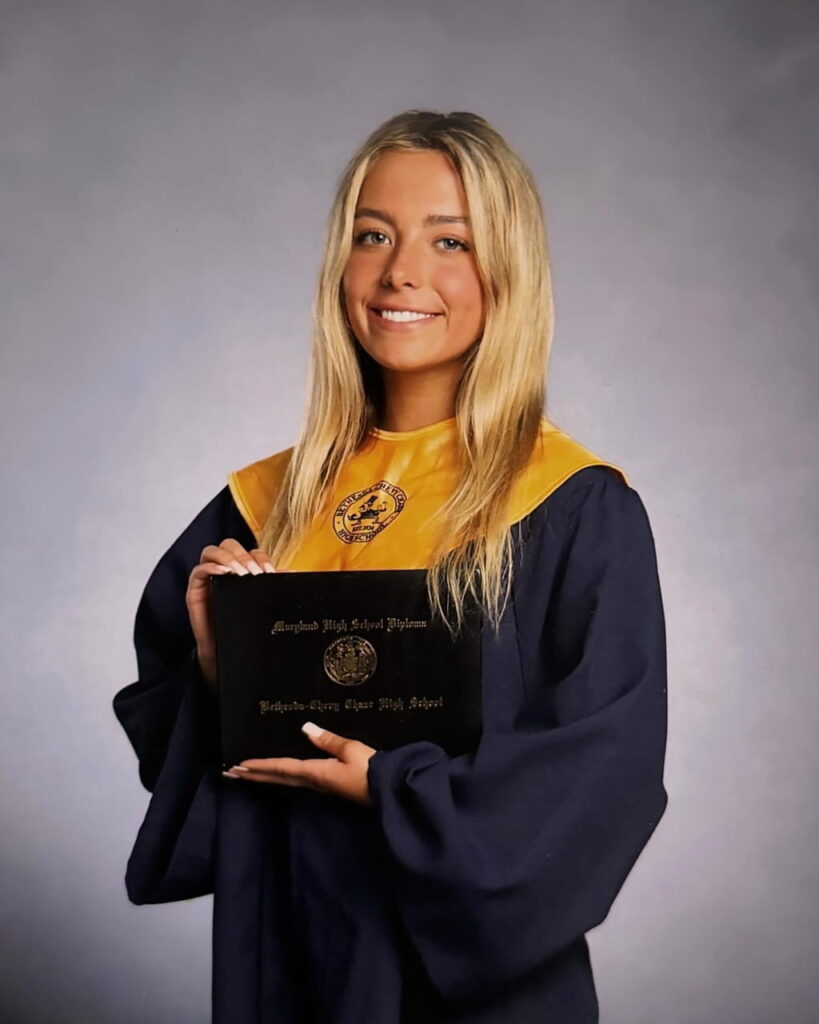 Ava Nucci during college time